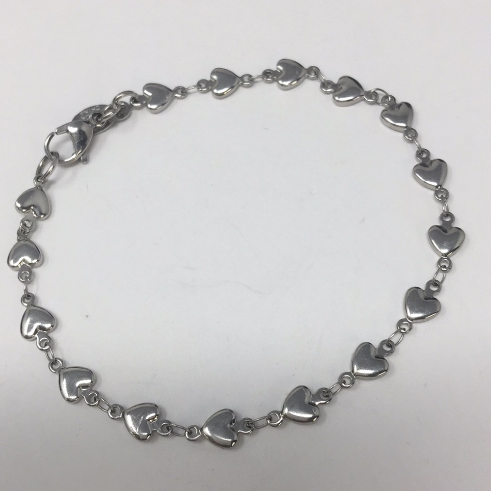 Milor bracelet stainless steel hearts clasp